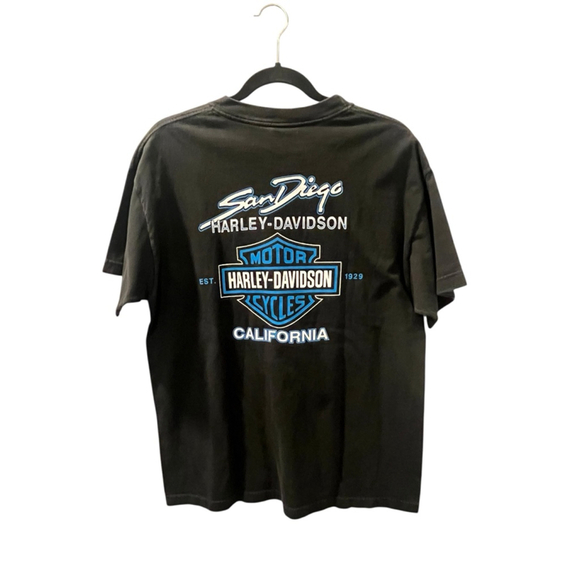 Vintage 2004 Harley Davidson Y2K Short Sleeve T-Shirt Size Large Biker Crew Neck - Picture 2 of 4